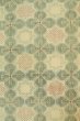 Photo3: P0916C Vintage Japanese kimono Grayish Light Blue HITOE unlined for women / Wool. Abstract pattern (Grade C) (3)