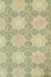 Photo4: P0916C Vintage Japanese kimono Grayish Light Blue HITOE unlined for women / Wool. Abstract pattern (Grade C) (4)