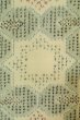 Photo6: P0916C Vintage Japanese kimono Grayish Light Blue HITOE unlined for women / Wool. Abstract pattern (Grade C) (6)