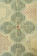 Photo7: P0916C Vintage Japanese kimono Grayish Light Blue HITOE unlined for women / Wool. Abstract pattern (Grade C) (7)
