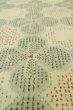 Photo8: P0916C Vintage Japanese kimono Grayish Light Blue HITOE unlined for women / Wool. Abstract pattern (Grade C) (8)