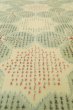 Photo9: P0916C Vintage Japanese kimono Grayish Light Blue HITOE unlined for women / Wool. Abstract pattern (Grade C) (9)