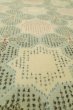 Photo10: P0916C Vintage Japanese kimono Grayish Light Blue HITOE unlined for women / Wool. Abstract pattern (Grade C) (10)