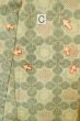Photo16: P0916C Vintage Japanese kimono Grayish Light Blue HITOE unlined for women / Wool. Abstract pattern (Grade C) (16)
