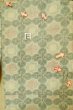 Photo18: P0916C Vintage Japanese kimono Grayish Light Blue HITOE unlined for women / Wool. Abstract pattern (Grade C) (18)