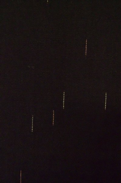 Photo5: P0916E Vintage Japanese kimono Black HITOE unlined for women / Wool. Line (Grade B) (5)