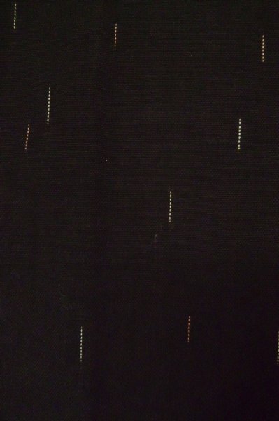 Photo6: P0916E Vintage Japanese kimono Black HITOE unlined for women / Wool. Line (Grade B) (6)