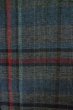 Photo3: P0916F Vintage Japanese kimono Gray HITOE unlined for women / Wool. Plaid Checks (Grade B) (3)