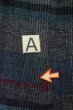 Photo14: P0916F Vintage Japanese kimono Gray HITOE unlined for women / Wool. Plaid Checks (Grade B) (14)