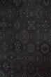 Photo3: Mint P0916G Vintage Japanese kimono Black HITOE unlined for women / Wool. Abstract pattern (Grade A) (3)