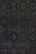 Photo4: Mint P0916G Vintage Japanese kimono Black HITOE unlined for women / Wool. Abstract pattern (Grade A) (4)