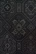 Photo5: Mint P0916G Vintage Japanese kimono Black HITOE unlined for women / Wool. Abstract pattern (Grade A) (5)
