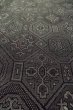 Photo11: Mint P0916G Vintage Japanese kimono Black HITOE unlined for women / Wool. Abstract pattern (Grade A) (11)