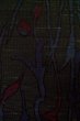 Photo6: Mint P0916H Vintage Japanese kimono Black HITOE unlined for women / Wool. Abstract pattern (Grade A) (6)