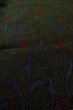 Photo9: Mint P0916H Vintage Japanese kimono Black HITOE unlined for women / Wool. Abstract pattern (Grade A) (9)