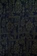 Photo3: P0916I Vintage Japanese kimono Dark Navy Blue HITOE unlined for women / Wool. Abstract pattern, There is an impression of use. (Grade C) (3)