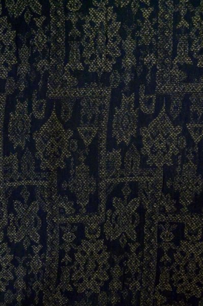 Photo3: P0916I Vintage Japanese kimono Dark Navy Blue HITOE unlined for women / Wool. Abstract pattern, There is an impression of use. (Grade C) (3)
