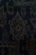 Photo6: P0916I Vintage Japanese kimono Dark Navy Blue HITOE unlined for women / Wool. Abstract pattern, There is an impression of use. (Grade C) (6)
