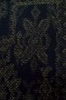 Photo7: P0916I Vintage Japanese kimono Dark Navy Blue HITOE unlined for women / Wool. Abstract pattern, There is an impression of use. (Grade C) (7)