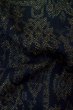 Photo11: P0916I Vintage Japanese kimono Dark Navy Blue HITOE unlined for women / Wool. Abstract pattern, There is an impression of use. (Grade C) (11)