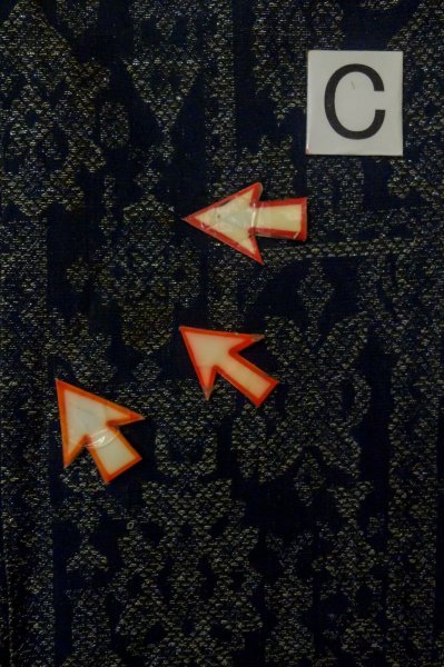 Photo16: P0916I Vintage Japanese kimono Dark Navy Blue HITOE unlined for women / Wool. Abstract pattern, There is an impression of use. (Grade C) (16)