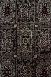 Photo6: Mint P0916J Vintage Japanese kimono Black HITOE unlined for women / Wool. Abstract pattern (Grade A) (6)
