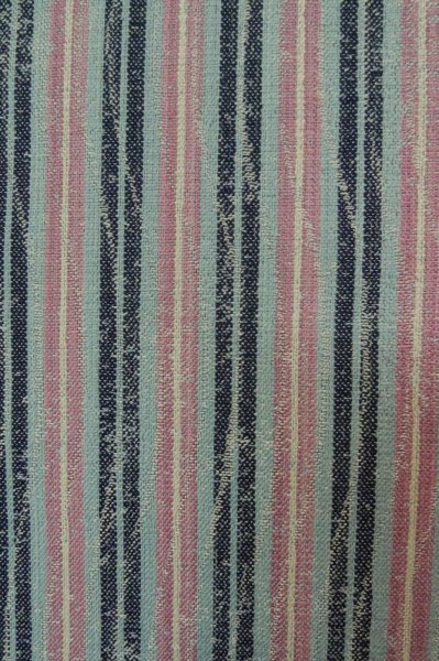 Photo5: P0916K Vintage Japanese kimono Pale Grayish Pink HITOE unlined for women / Wool. Stripes, There are stains and impression of use. (Grade D) (5)