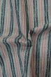 Photo9: P0916K Vintage Japanese kimono Pale Grayish Pink HITOE unlined for women / Wool. Stripes, There are stains and impression of use. (Grade D) (9)