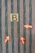 Photo13: P0916K Vintage Japanese kimono Pale Grayish Pink HITOE unlined for women / Wool. Stripes, There are stains and impression of use. (Grade D) (13)
