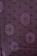 Photo3: Mint P0916L Vintage Japanese kimono Dark Grayish Purple HITOE unlined for women / Wool. Hemp leaf (Grade A) (3)