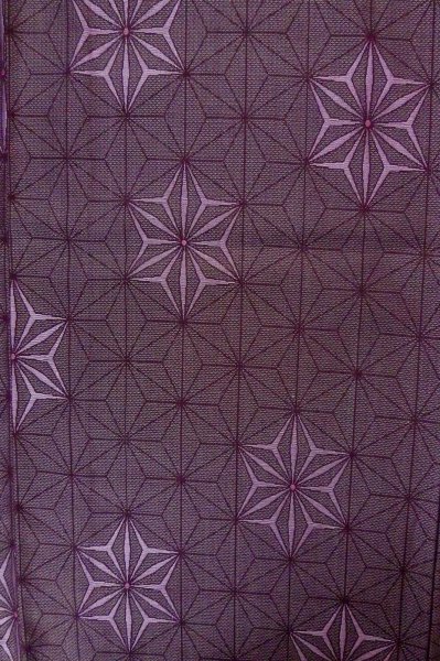 Photo4: Mint P0916L Vintage Japanese kimono Dark Grayish Purple HITOE unlined for women / Wool. Hemp leaf (Grade A) (4)