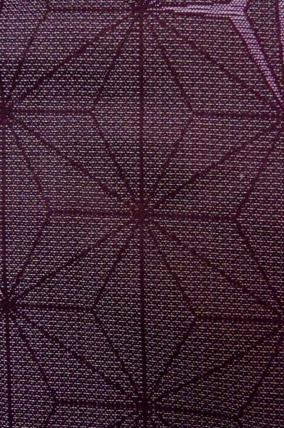 Photo6: Mint P0916L Vintage Japanese kimono Dark Grayish Purple HITOE unlined for women / Wool. Hemp leaf (Grade A) (6)