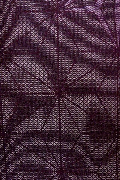 Photo7: Mint P0916L Vintage Japanese kimono Dark Grayish Purple HITOE unlined for women / Wool. Hemp leaf (Grade A) (7)