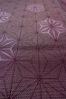 Photo9: Mint P0916L Vintage Japanese kimono Dark Grayish Purple HITOE unlined for women / Wool. Hemp leaf (Grade A) (9)
