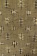 Photo4: P0916M Vintage Japanese kimono Grayish Brownish Beige HITOE unlined for women / Wool. Parallel Cross (Grade C) (4)