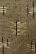 Photo5: P0916M Vintage Japanese kimono Grayish Brownish Beige HITOE unlined for women / Wool. Parallel Cross (Grade C) (5)