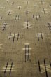 Photo8: P0916M Vintage Japanese kimono Grayish Brownish Beige HITOE unlined for women / Wool. Parallel Cross (Grade C) (8)