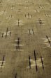 Photo9: P0916M Vintage Japanese kimono Grayish Brownish Beige HITOE unlined for women / Wool. Parallel Cross (Grade C) (9)
