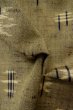 Photo11: P0916M Vintage Japanese kimono Grayish Brownish Beige HITOE unlined for women / Wool. Parallel Cross (Grade C) (11)