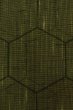 Photo6: P0916N Vintage Japanese kimono Dark Yellow HITOE unlined for women / Wool. Tortoise-shell pattern(Hexagonal pattern) (Grade A) (6)