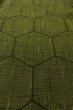 Photo8: P0916N Vintage Japanese kimono Dark Yellow HITOE unlined for women / Wool. Tortoise-shell pattern(Hexagonal pattern) (Grade A) (8)