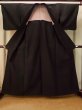 Photo2: Mint P0916O Vintage Japanese kimono Dark Brown HITOE unlined for women / Wool. Abstract pattern (Grade A) (2)