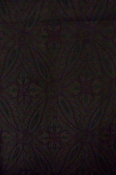 Photo4: Mint P0916O Vintage Japanese kimono Dark Brown HITOE unlined for women / Wool. Abstract pattern (Grade A) (4)
