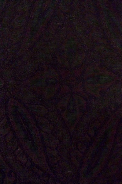 Photo5: Mint P0916O Vintage Japanese kimono Dark Brown HITOE unlined for women / Wool. Abstract pattern (Grade A) (5)