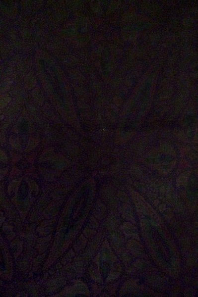 Photo7: Mint P0916O Vintage Japanese kimono Dark Brown HITOE unlined for women / Wool. Abstract pattern (Grade A) (7)