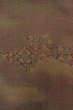Photo5: P0916P Vintage Japanese kimono Brown HITOE unlined for women / Wool. Abstract pattern (Grade B) (5)
