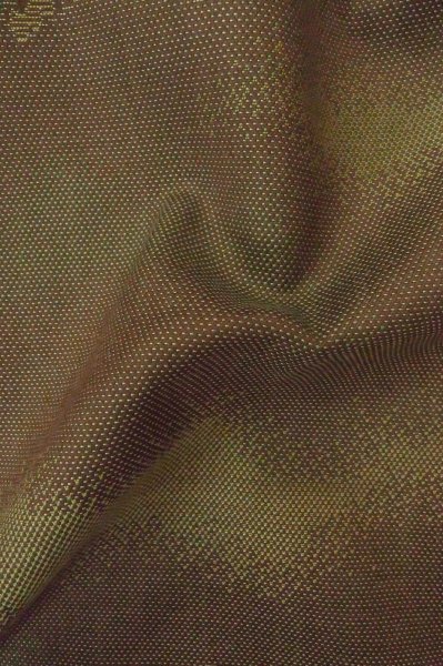 Photo12: P0916P Vintage Japanese kimono Brown HITOE unlined for women / Wool. Abstract pattern (Grade B) (12)