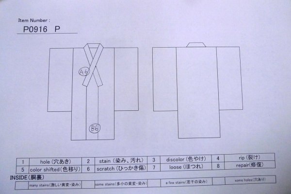 Photo13: P0916P Vintage Japanese kimono Brown HITOE unlined for women / Wool. Abstract pattern (Grade B) (13)