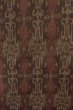 Photo3: Mint P0916Q Vintage Japanese kimono Brown HITOE unlined for women / Wool. Abstract pattern (Grade A) (3)
