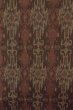 Photo4: Mint P0916Q Vintage Japanese kimono Brown HITOE unlined for women / Wool. Abstract pattern (Grade A) (4)
